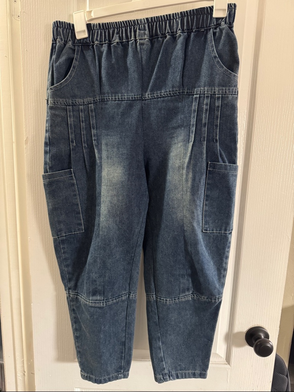 Women’s Skinny Denim Cargo Jeans - Blue